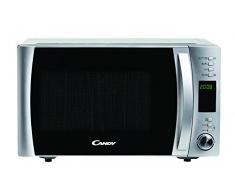 Candy CMXC25DCS - Horno microondas combinado con grill y cook in app, Capacidad 25L, 40 Programas Automáticos, Plato giratorio 31,5cm, Potencia 900W/1000W/2000W, Color silver