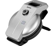 MPM MGO-32 Gofrera Profesional para 4 gofres Triangulares Gruesos, Placas Antiadherente, Temperatura automática, 1000W, 1000 W, Plateado
