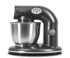 Cecotec - Batidora Amasadora Cecomixer Compact , Movimiento Planetario, Bol de Acero de 5,6 L, Gran Potencia, 1000 W, Negro/Plata