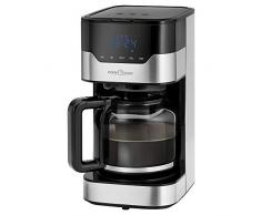 Profi Cook ProfiCook PC-KA 1169 - Cafetera automática (función de selección de aroma, sensor táctil, temporizador digital de 24 horas, 1,5 litros, acero inoxidable, 1,5 L), color negro