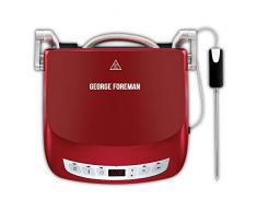 George Foreman 24001-56 parrilla eléctrica de contacto - Parrillas eléctricas de contacto (Rojo, Acero inoxidable, Rectangular, Sensor, 290 x 190 mm, LED, 1400 W)
