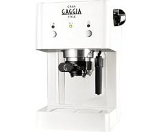 Gaggia Gran RI8423/21 - Cafetera (Independiente, Máquina espresso, 1 L, De café molido, 950 W, Blanco)