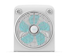 Cecotec Ventilador de Suelo con Temporizador EnergySilence 6000 PowerBox. 50 W, 5 Aspas de 30 cm de diámetro, 3 Velocidades, Motor de Cobre, Rejilla Rotatoria, Blanco