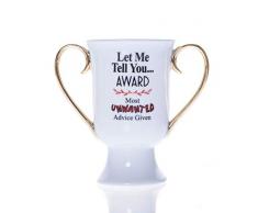 Boxer Gifts Trophy Mug Taza con Texto en inglés Most Unwant Advice Award, cerámica