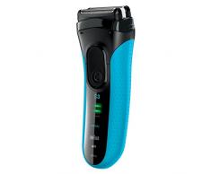 Braun 3045S - Afeitadora (Batería, Nickel-Metal Hydride (NiMH), Papel aluminio, Azul)