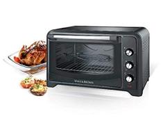 White & Brown MF 600 B White & Brown, Mini Horno MF600B, 60 L, 2000 W, 5 modos de cocción, Catalizis, negro, 2000 W, 60 camas