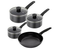 KUHN RIKON Easy Induction Juego de 4 cacerolas de 16/18/20 cm, sartén de 24 cm, aptas para inducción, Aluminio