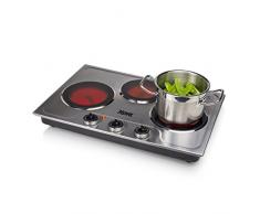 Nova 300300 Mesa Cerámico Acero inoxidable hobs - Placa (Mesa, Ceramic hob, Acero inoxidable, Acero inoxidable, Giratorio, Parte superior delantera)