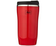 Melitta térmica 250ml Taza Isotérmica de 250 ml, Base Antideslizante, Antigoteo, Totalmente Hermético, Rojo, 0.25 litros, Plástico
