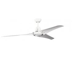Pepeo Vourdries Ventilador de techo de diseño industrial, blanco, diámetro 142cm, sin control, sin iluminación
