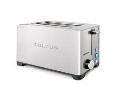 Taurus Mytoast Duplo Legend Tostador, 1400 W, Acero Inoxidable, 2 Ranuras, Gris