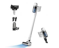 Hisense HVC6134W Aspirador Escoba sin Cable, 21.6 V, 2 velocidades, hasta 35 Minutos de autonomía, Luces LED en Cepillo para Optimizar Limpieza, Convertible en Aspirador de Mano