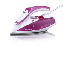 SEVERIN BA 3243 Plancha de Vapor con Suela Cerámica, 2.400 W Aproximadamente, Blanco / Violeta
