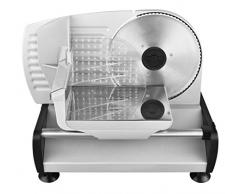 Venga! VG AS 3003, Cortador de Fiambres Eléctrica Universal, Acero Inoxidable, Hoja de 19 cm, Ajuste del Espesor de Corte 15 mm, 50 W, Plata