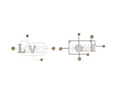 Perchero de Pared DKD Home Decor Metal Madera MDF Boho (51 x 5 x 30 cm) (2 pcs)