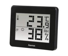 Hama TH-130 Negro Batería - Estación meteorológica (Negro, F,°C, Digital, Batería, CR2025, 100 mm)