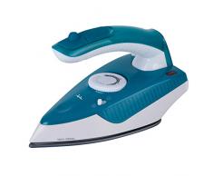 Jata JEPL2810 Plancha de Viaje, Plancha Vapor, Suela Cerámica, 1000 W, Mango Abatible, Termostato Regulador de temperatura, Incluye vaso 75 ml