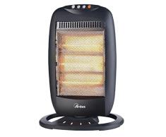 Ardes AR454B - Calefactor (Calentador halógeno, Halógeno de gas, Interior, Negro, 1200 W, 400 W)