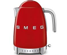 SMEG Calentador de Agua electrico, hervidor KLF04RDEU, 2400 W, 1.7 litros, De plástico, Acero Inoxidable, rojo
