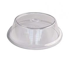 APS Tapa de plato tapa de mantenimiento de frescos, campana de plato, tapa de plato transparente, no apta para microondas, Ø 28,5 cm, 6,5 cm de altura