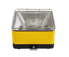 Feuerdesign Teide Parrilla Mesa Carbón vegetal Amarillo - Barbacoa (Parrilla, Carbón vegetal, 4 personas(s), Mesa, Plancha, Amarillo)