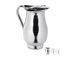 Relaxdays Jarra Acero Inoxidable de 2 litros para Servir Leche, Agua, Té, Café, Salsas, Apta Lavavajillas, Plateado