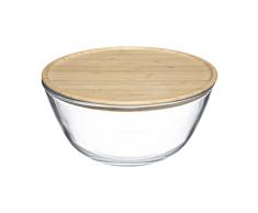 Ensaladera D23 cm con tapa de bambú