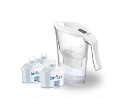 Laica Kit Convenienza J9082 – 1 jarra filtrante Carmen Laica,con 3 cartuchos de filtro Bi-Flux, hasta 450 l/3 meses de agua, blanco/transparente.