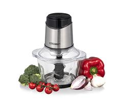 Cloer 6829 Multi Picadora Eléctrica, Cuchilla de Acero Inoxidable de 6 Cuchillas, para Picar y Mezclar Frutas, Verduras, Nueces, Carne, Aderezos y Salsas, 400 Vatios
