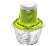 Brandt HAC301V – Picadora eléctrica – 300 W – Doble hoja de acero inoxidable – Cuenco de cristal de 0,8 l – Doble hoja de acero inoxidable – Funciones de rosca y meja – Verde