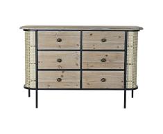 Cajonera DKD Home Decor Metal Abeto (120 x 40 x 80 cm)