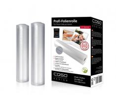 Caso - Rollos de plástico 20 cm x 600 cm (2 unidades para envasar al vacío, fuertes y resistentes, resistentes al calor y aptas para microondas)