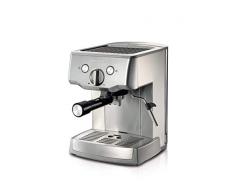 Ariete 1324 Cafetera espresso de metal para café molido y monodosis, 1.000 w, 15 bares, capacidad 1.5 l, bandeja goteo extraíble, cuerpo acero inoxidable