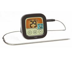 Termómetro digital para barbacoa y termómetro con pantalla táctil, negro, 7,6 x 2 x 7,6 cm, 14.1509.01