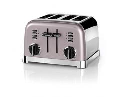 Cuisinart CPT180PIE Tostadora de 4 Ranuras Anchas para Todo Tipo de Pan, 6 Niveles de Tostado, 1800W, Función Bagel, Descongelar y Recalentar, Rejilla de Centrado Automático, Palanca de Elevación