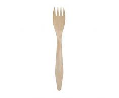 Tessera Bio Products QAF18FSC - Tenedores de madera (18 cm de longitud, 100 unidades)