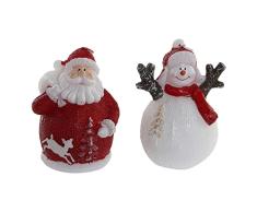 Vela DKD Home Decor Navidad Papá Noel (2 pcs) (8 x 7.5 x 10.5 cm)