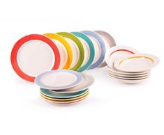 Brunch Time Set Vajilla 18 Uds. Panarea Multicolor