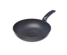 Moneta Etnea, Wok, Aluminio, Negro, 28 cm