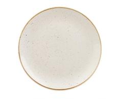 Churchill 375091 Stonecast - Plato llano (porcelana, 29 cm), color blanco