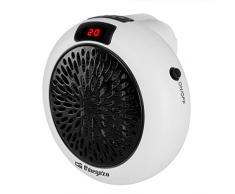 Orbegozo CR 4000 - Mini calefactor cerámico de enchufe, 2 velocidades, temporizador, display LED, termostato ajustable, sin cables, 600 W