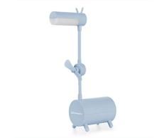 Orbegozo LP 2500 - Lámpara LED de escritorio con ventilador, control táctil, 3 modos de luz, cuello flexible 360°, carga USB, 6W