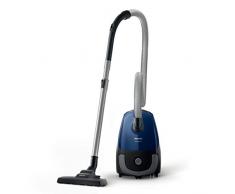 Philips Aspirador con Bolsa FC8240/09, 750 W, 3 litros, 77 Decibelios, Acero Inoxidable, Negro, Azul