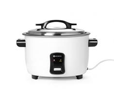 HENDI Arrocera con función de mantenimiento en caliente, 23 tazas de arroz seco, vaso medidor y cuchara de arroz, 230 V, 1550 W, 380 x 240 mm, aluminio, 4,2 L