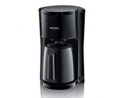 Severin Cafetera con Jarra Termo con Tapa de Goteo, Hasta 8 Tazas, con Desconexión Automática, Filtro Giratorio, 1000 W, Negro KA 9306