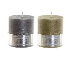 Vela DKD Home Decor Navidad (2 pcs) (7 x 7 x 7.5 cm)