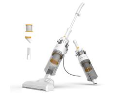 Newlux - Aspirador Escoba con Cable 2en1 V900, Vertical y de Mano, 800W, Depósito 2L, 16.5 Kpa, Triple Sist. Filtrado (F.HEPA) y Tecnología Ciclónica | 5m de Acción | Eficiencia Energética A (Blanco)