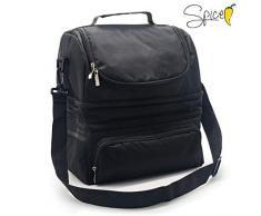 Spice - Bolsa térmica caliente y fría Big Size grande capacidad 22 L con correa porta almuerzo porta calientaplatos 3 compartimentos