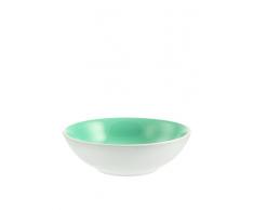 Villa dEste Set Plato Hondo 6 Uds. Verde Agua/Blanco