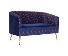 Sofá DKD Home Decor Metal Lila Poliéster (130 x 70 x 80 cm)